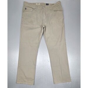 AG‎ Adriano Goldschmied Protege Pants Mens 36x34 Straight Leg Khaki Tan USA